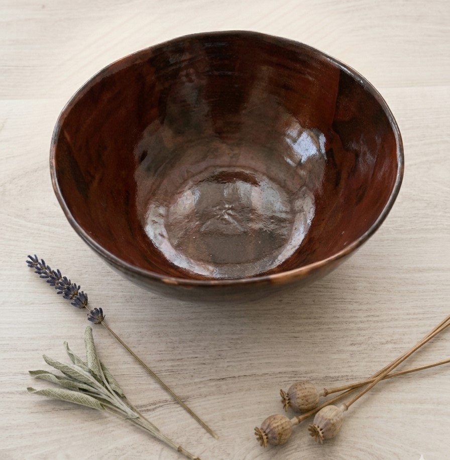 Ensaladera pequeña de cerámica artesanal