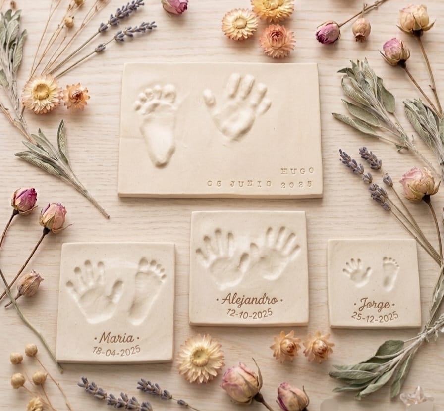 Huella de bebé en cerámica