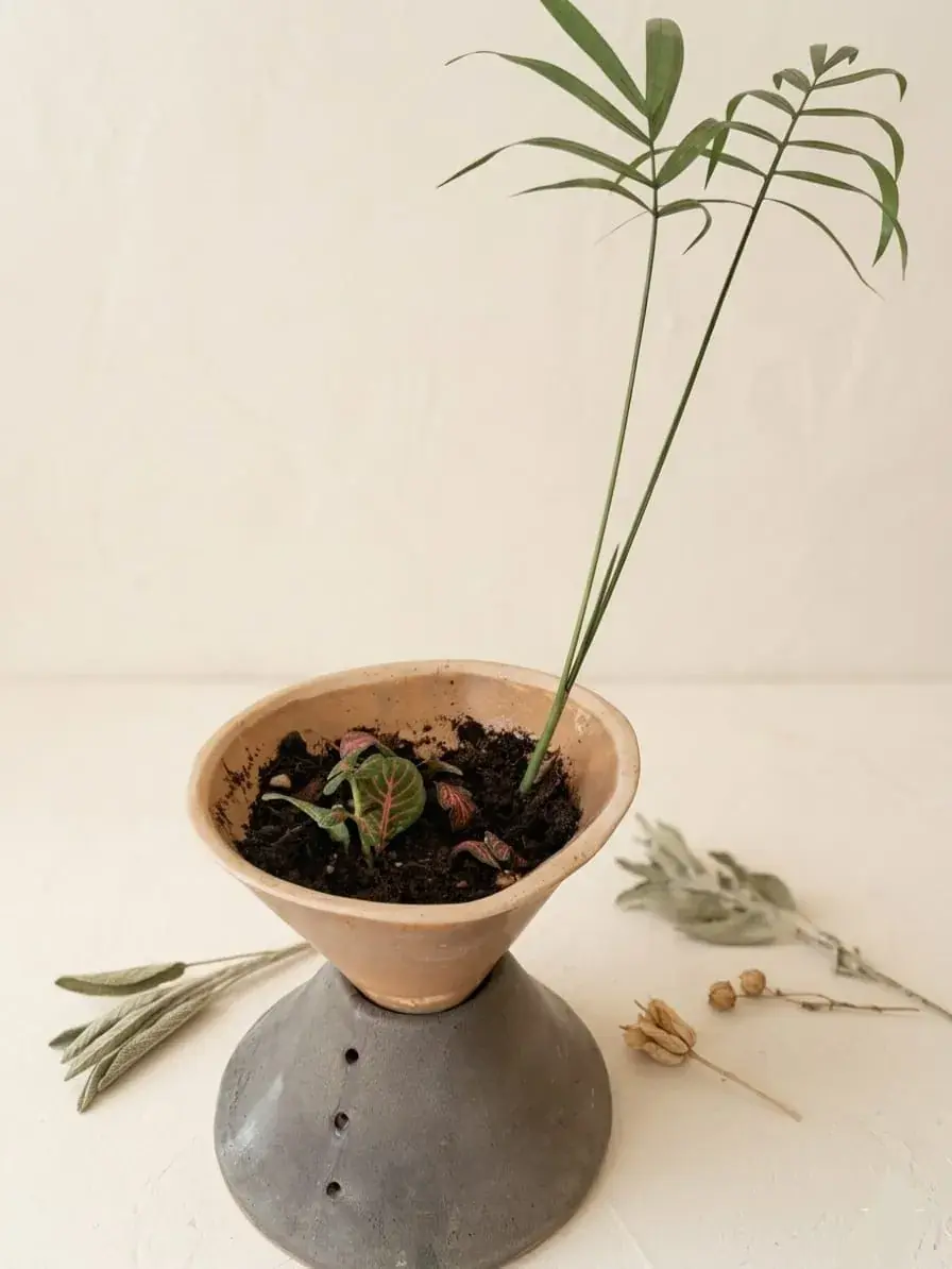 Macetero de cerámica artesanal hecho a mano para plantas y suculentas, decoración de interior y exterior - CreArte Valladolid