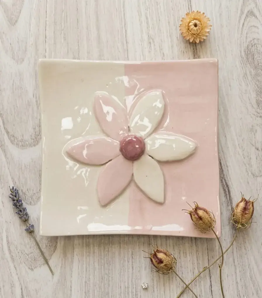 Portaobjetos decorativo de cerámica artesanal personalizado