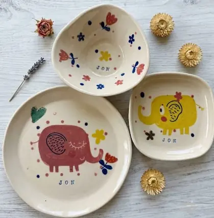 Vajilla de bebé personalizada de gres de alta calidad - CreArte